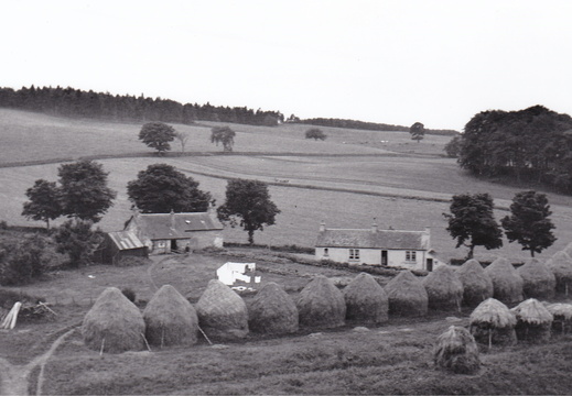 Lochton Cottages and stack yard